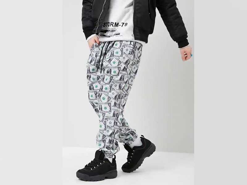 Dollar Bill Print Joggers