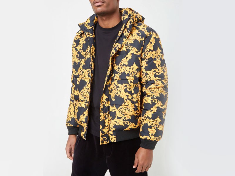 Baroque Print Puffer Jacket