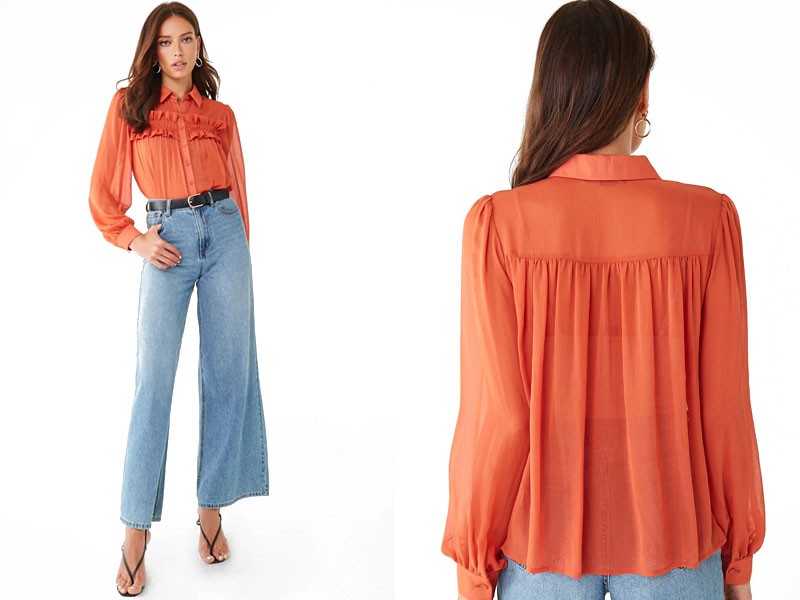 Chiffon Ruffled Shirt