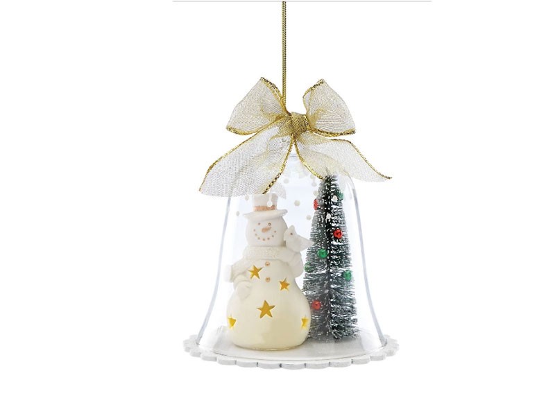 Light-Up Wonderbell Snowman Ornament