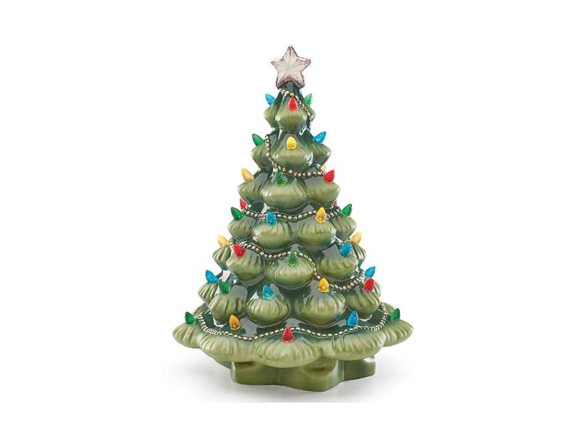 Treasured Traditions Green Porcelain Lit Tree