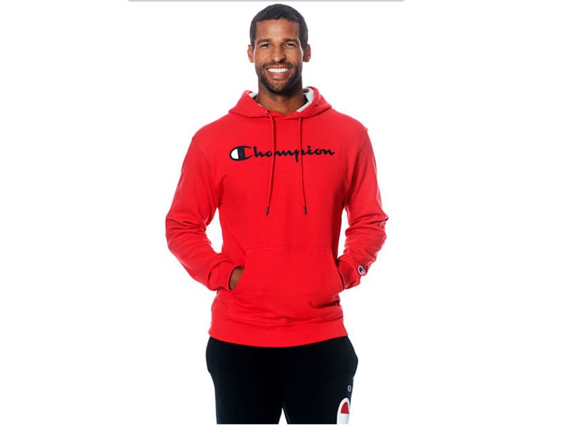 Mens Champion Graphic Powerblend Pullover Hoodie Sweatshirt