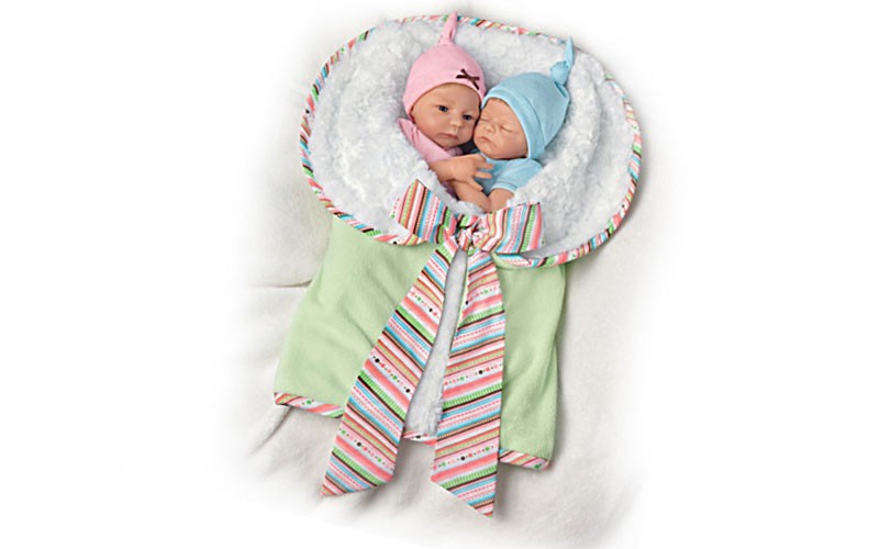 Donna Lee Madison And Mason Poseable Twin Baby Doll Set