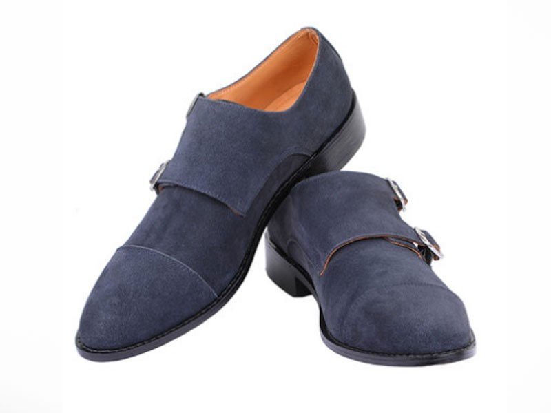 GOODYEAR WELTED CAPTOE DOUBLE MONK STRAP SHOE