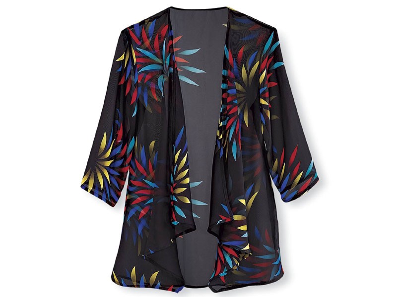 Fireworks Open-Front Cardigan