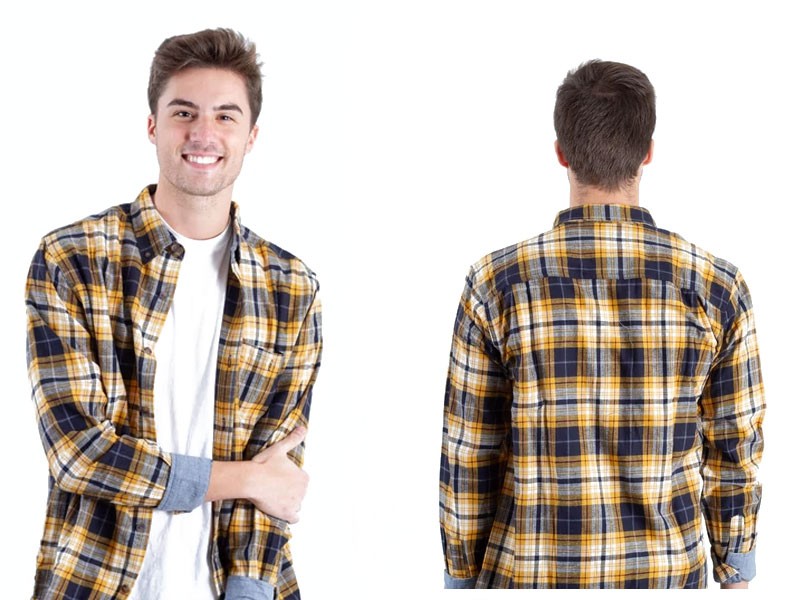 Weatherproof Vintage Plaid Button Up Flannel Shirt for Men
