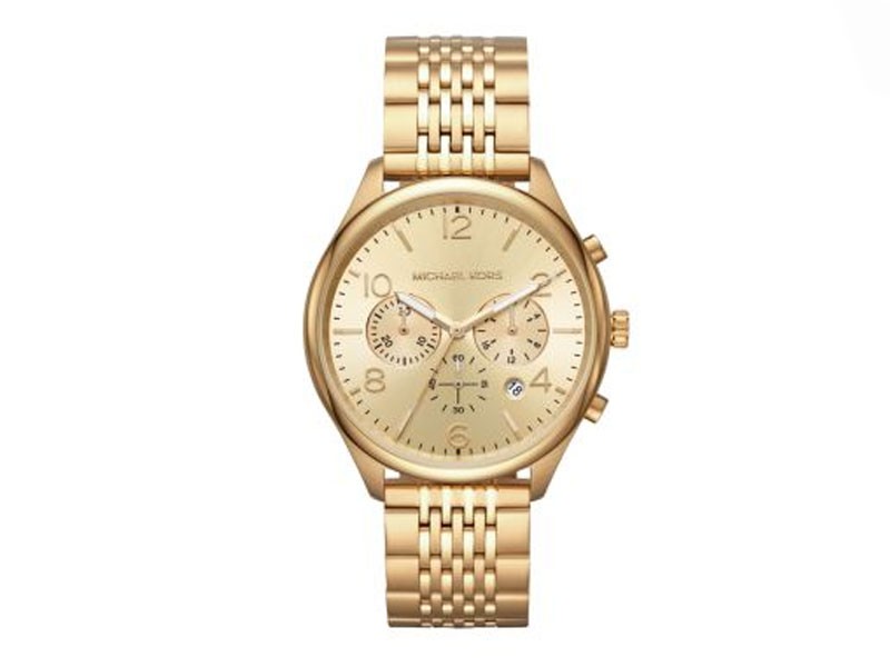 Michael Kors Men's Merrick Chronograph Gold-Tone Stainless Steel Watch