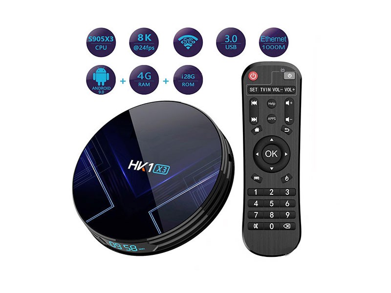 HK1 X3 Quad-Core Pie TV Box (128GB/EU)