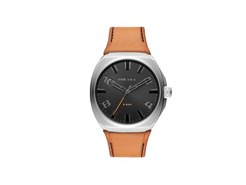 Diesel Men's Stigg Three-Hand Brown Leather Watch