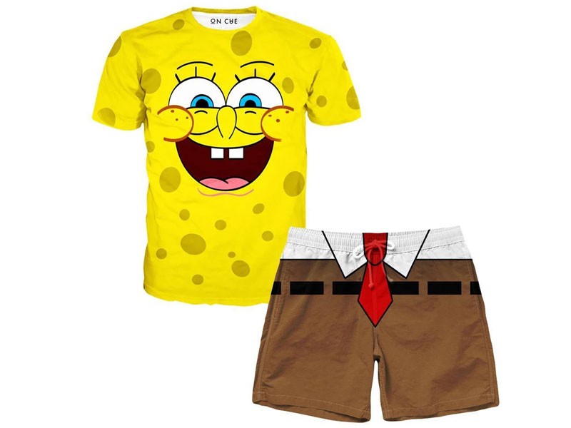 Spongebob T-Shirt And Shorts Rave Outfit