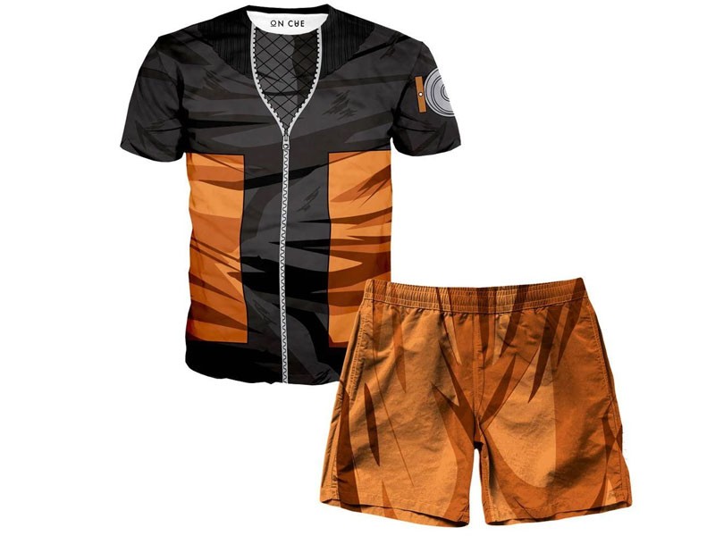 Naruto Uzumaki T-Shirt And Shorts Rave Outfit