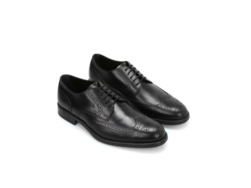 TOD'S Men's Black Brogue Shoes
