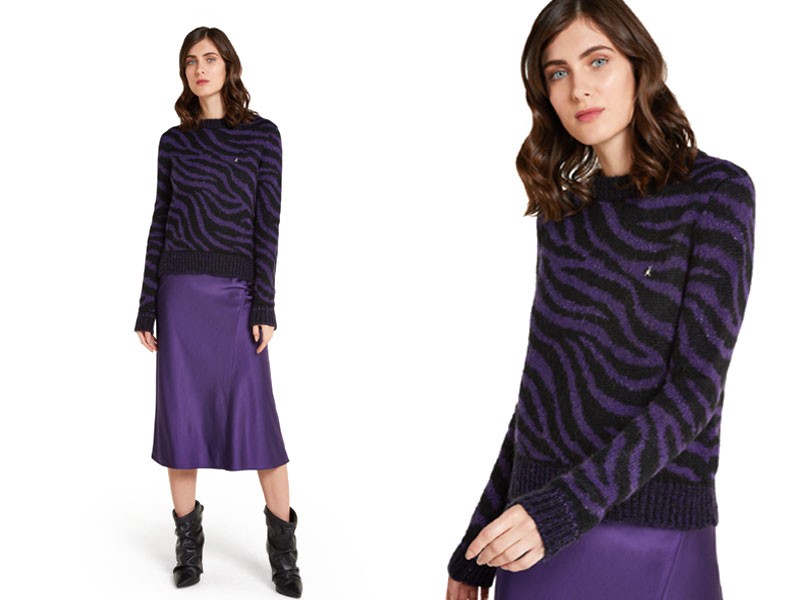 Sweater with zebra design