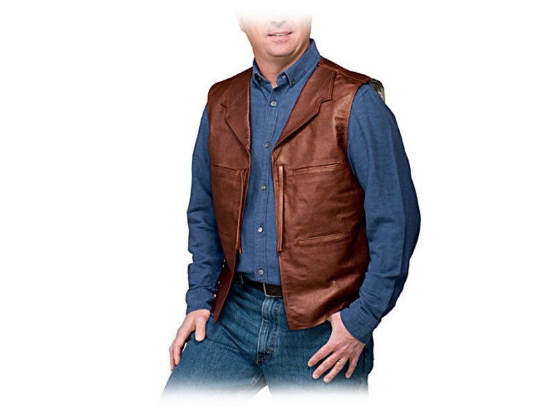 John Wayne-Inspired Leather And Suede Men's Vest