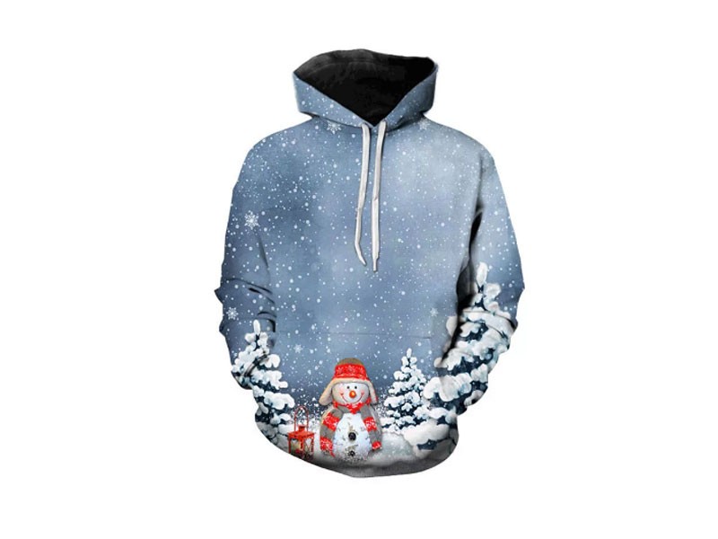 Mens Fashion Christmas Long Sleeve Printing Casual Sweatshirt