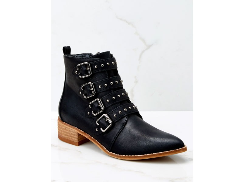 City Girl Black Ankle Boots