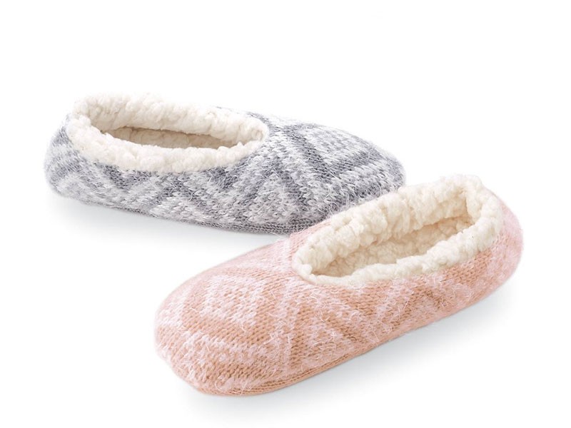 Fair Isle Sherpa Slippers