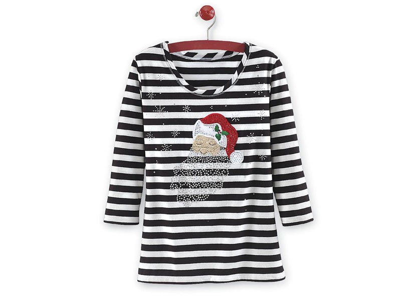 Santa Claus Striped Top