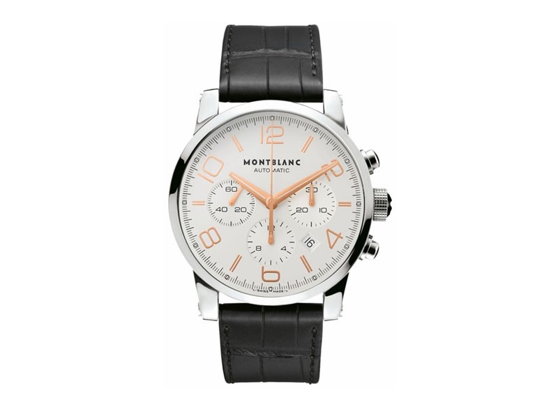 MontBlanc TimeWalker Chronograph Silver Dial Men's Watch