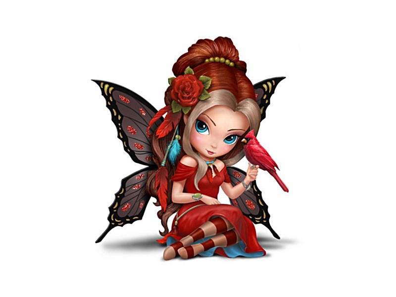 Jasmine Becket-Griffith Fairy With Cardinal Figurine