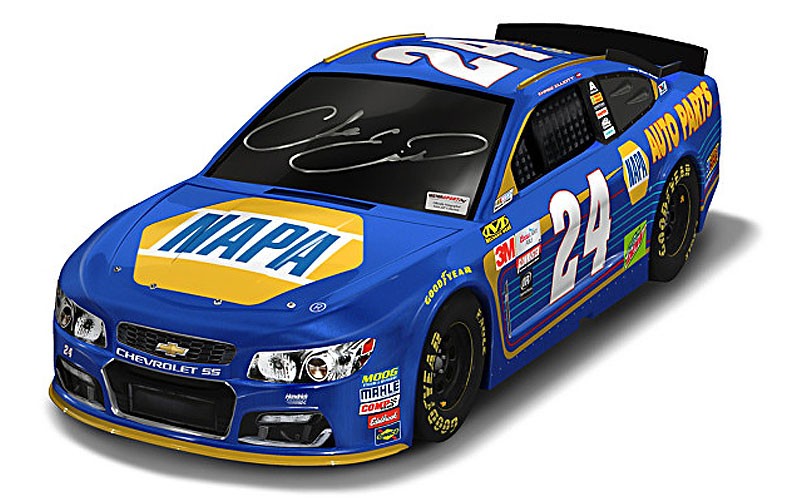 Chase Elliott Autographed 2017 NAPA Chevy SS Car Sculpture