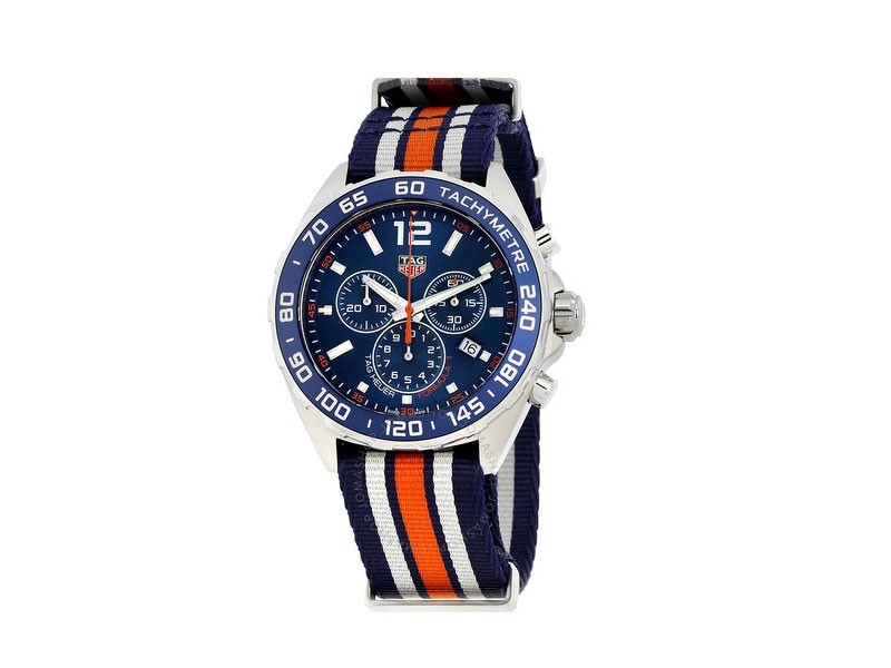 tag heuer formula 1 blue chronograph men's watch