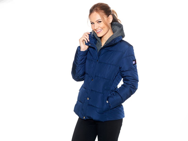 Tommy Hilfiger Hooded Puffer Jacket with Fleece Vestee