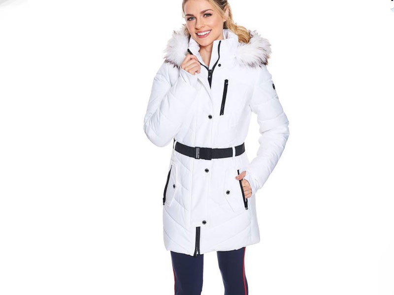 Michael Kors Puffer Coat with Logo Belt