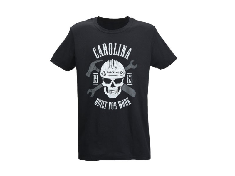 Black Skull Built for Work T Shirt