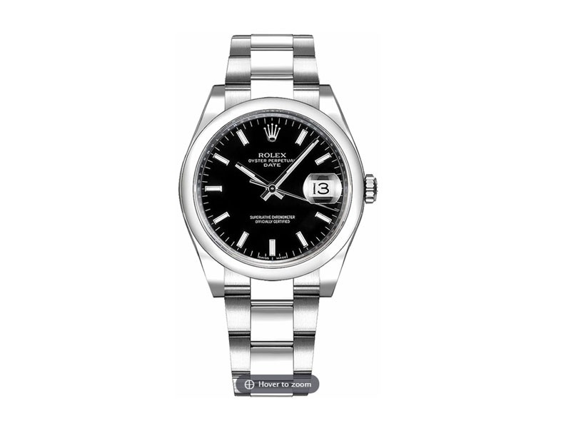 Rolex Oyster Perpetual Date 34 Black Dial Watch 115200
