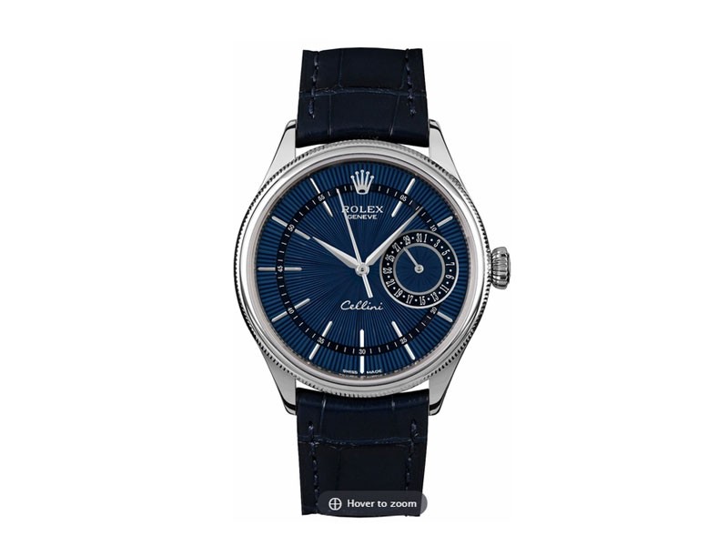 Rolex Cellini Date Blue Dial 39MM Watch 50519
