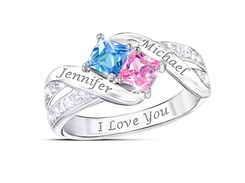 Together Cheek To Cheek Birthstone Ring