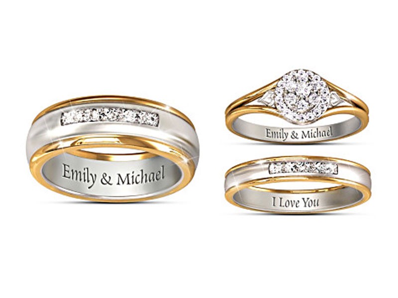Together Forever Customized His & Hers Diamond Wedding Rings