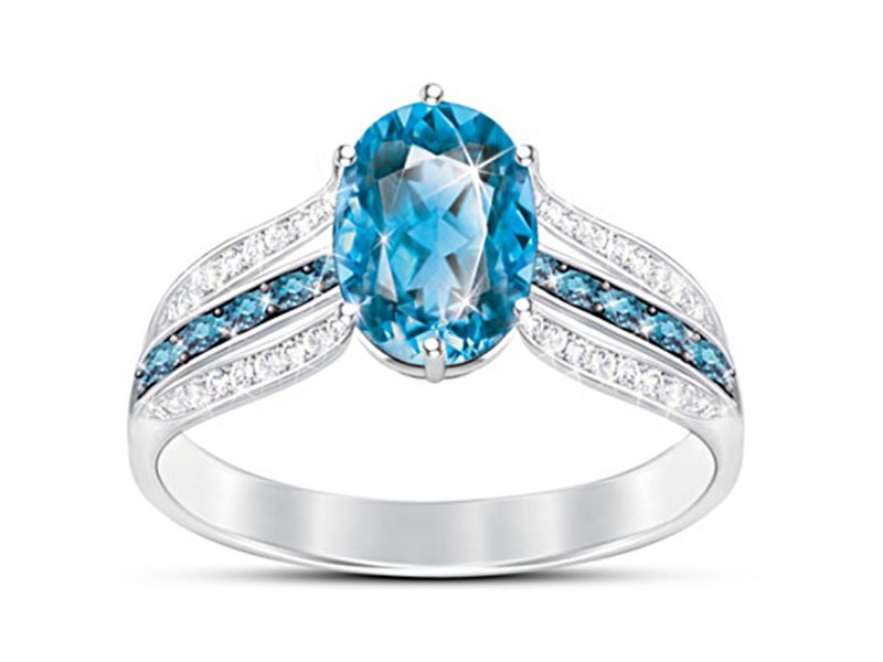 Twilight Luster London Blue Topaz Women's Ring