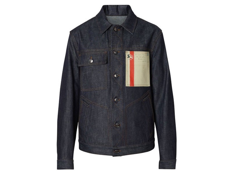 Burberry Men's Denim Jacket W Postcard Pocket