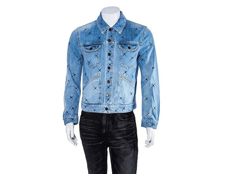 Saint Laurent YSL Men's Ocean Blue Jacket Denim