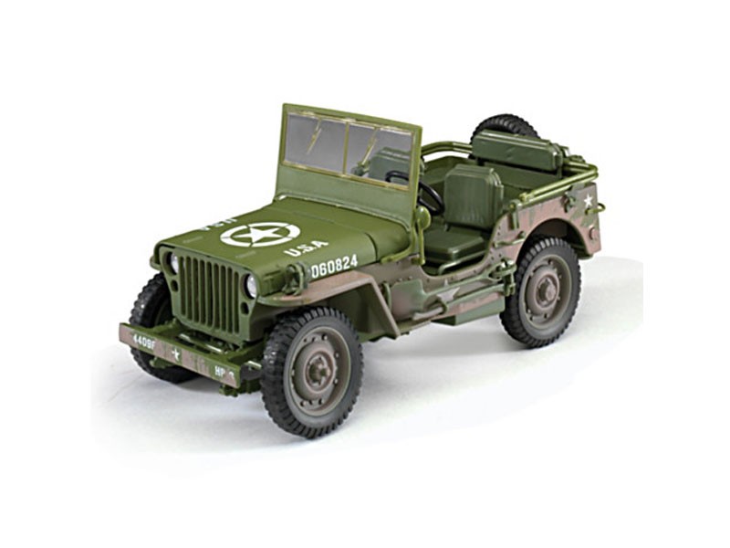 1:18-Scale 1941 Willys Diecast WWII Green Military Jeep
