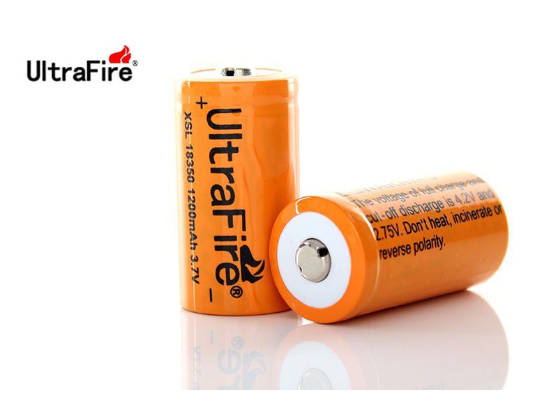 UltraFire XSL 18350 3.7V 1200mAh Rechargeable Li-ion Batteries