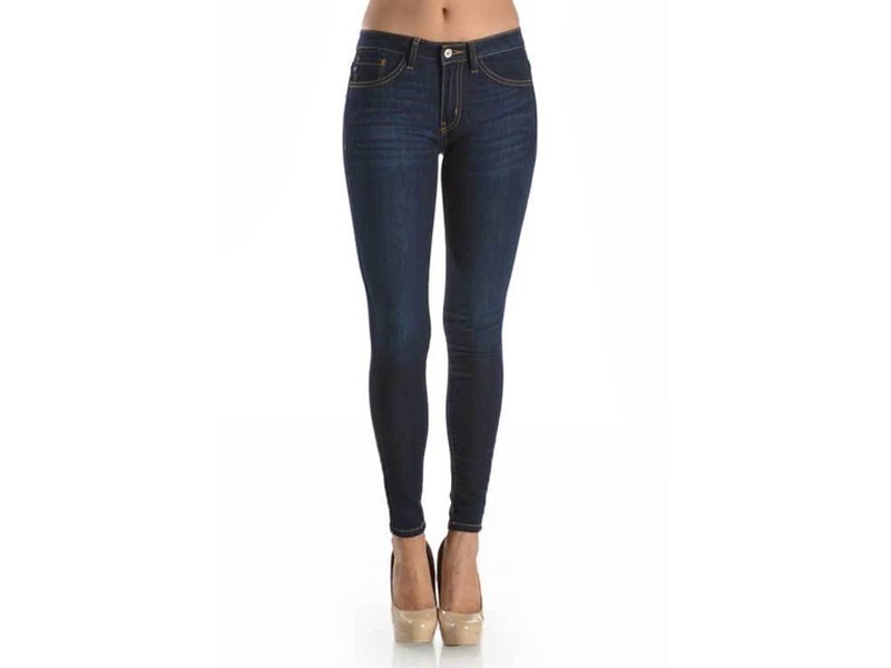 KanCan Jeans Whiskered Skinny Jeans in Dark Wash for Women