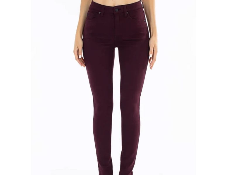 KanCan Jeans High Rise Skinny Jeans for Women in Burgundy