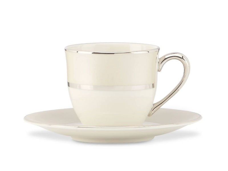 Ivory Frost Demitasse Cup & Saucer by Lenox