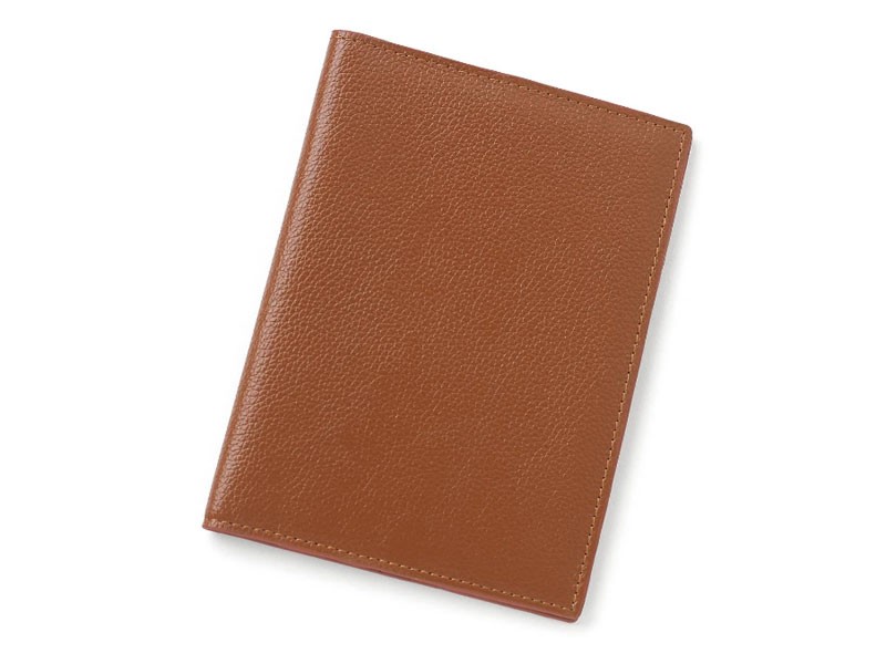 Camel Leather Passport Cover