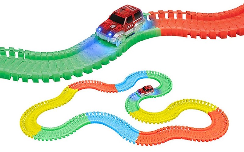 Galaxy Flex-Track Glow-in-the-Dark Race Car Track Set