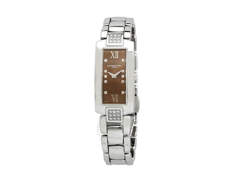 Raymond Weil Shine Brown Dial Diamond Ladies Watch