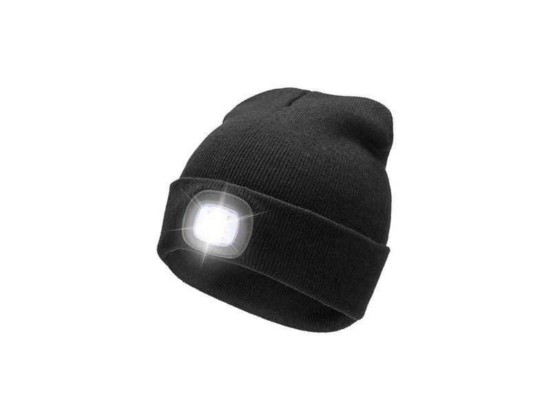 Extremely Bright LED Lighted Beanie Cap, Unisex USB Rechargeable