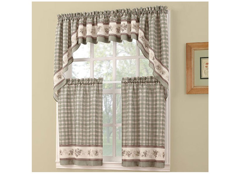 Berkshire Text Print Tier Curtains