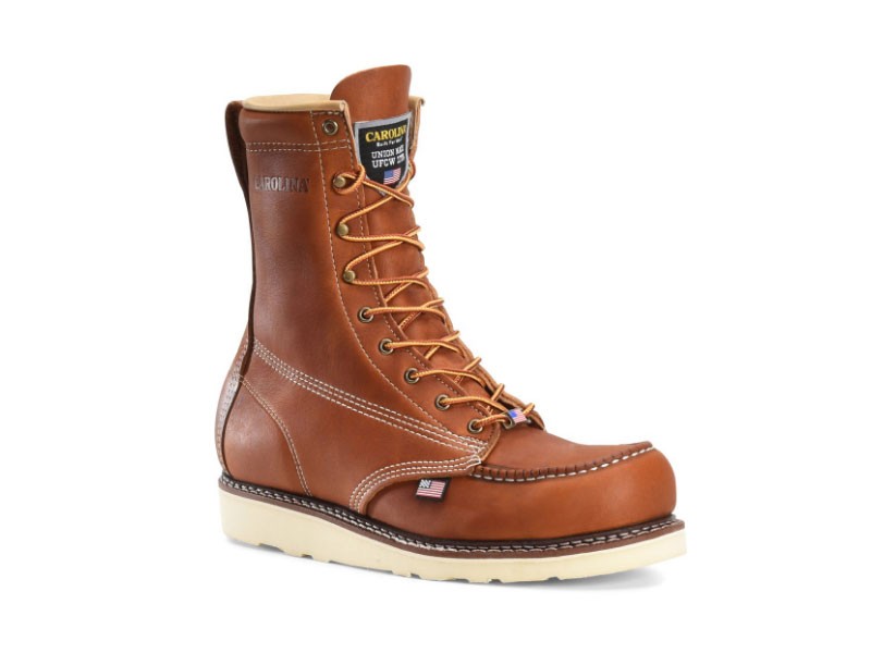 Men's 8 Inch Domestic Moc Toe Wedge Work Boot