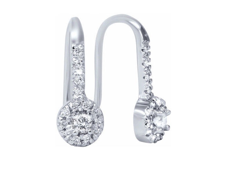25 TCW Diamond White Gold Earrings 3SE25WG