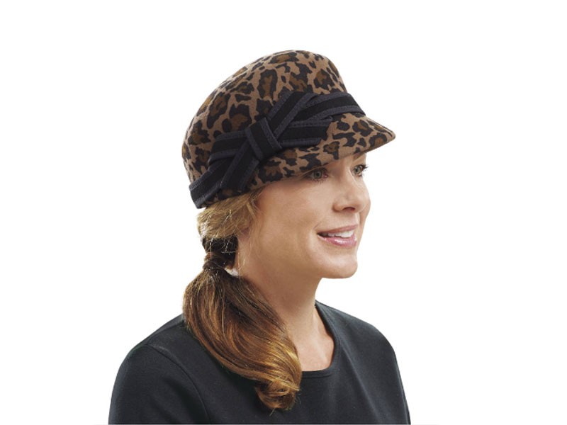 Leopard-Print Wool Hat
