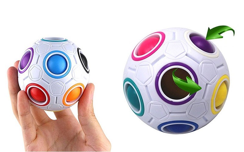 Kids' Plastic Cube Twist Puzzle Rainbow Magic Ball